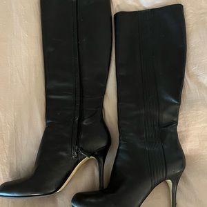 Cole Haan Black Leather Stilletto Boots